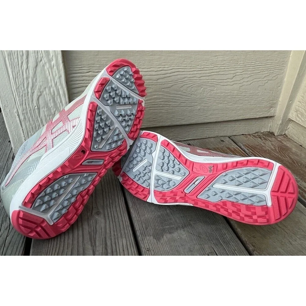 Asics Gel Course Ace Womens 10 Spikeless Golf Shoes Glacier Gray/Pink Cameo